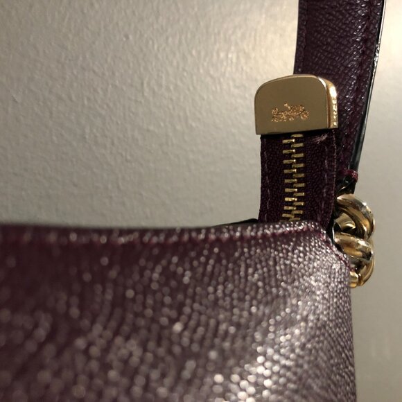 Coach Lewis 80058 Raspberry Crossgrain Leather Shoulder Crossbody Bag - Picture 12 of 16